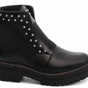 Bota Coturno Sola Tratorada Couro