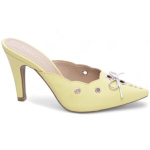 sapato scarpin mule salto fino com 9 cm
