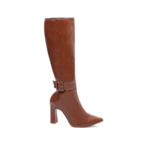 bota bico fino cano longo salto 9 cm