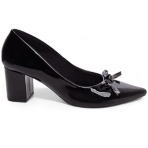 sapato scarpin salto grosso com 6,5 cm